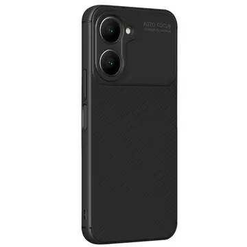 Vivo Y18 Kılıf Auto Focus Karbon Kapak - Siyah