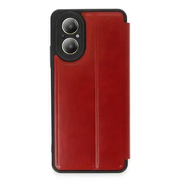 Realme 12 Lite Kılıf Flip Cover - Kırmızı