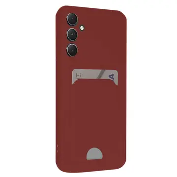 Samsung Galaxy A16 5g Kılıf Kelvin Kartvizitli Silikon - Bordo