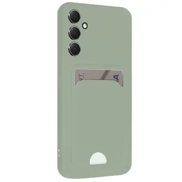 Samsung Galaxy A16 5g Kılıf Kelvin Kartvizitli Silikon - Açık Yeşili