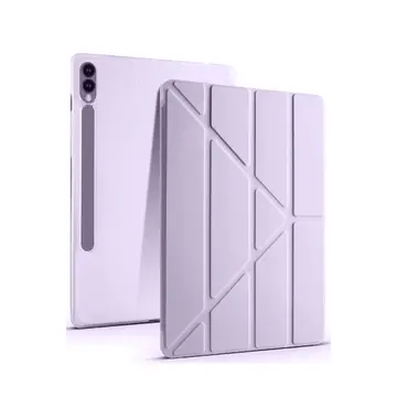 Samsung Galaxy X610 Tab S9 Fe Plus 12.4 Kılıf Kalemlikli Mars Tablet Kılıfı - Lila