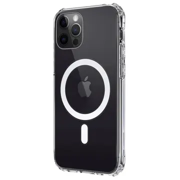 İphone 12 Kılıf Magneticsafe Şeffaf Silikon - Şeffaf