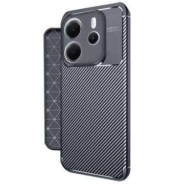 Xiaomi Redmi Note 14 4g Kılıf Auto Focus Karbon Kapak - Lacivert