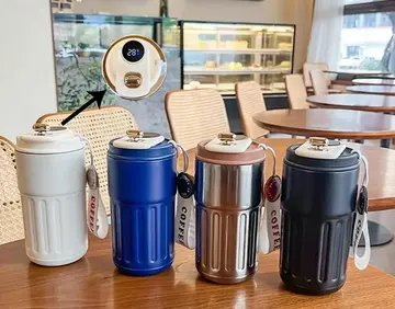 Askılı Ve Derece Göstergeli Vakumlu Mug - 500 Ml Modern Kahve Termosu