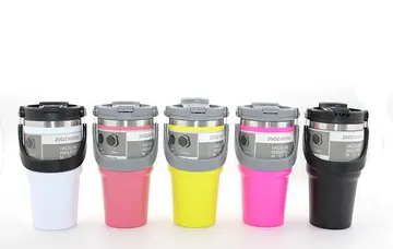 900 Ml Taşıma Kulplu Paslanmaz Çelik Termos Mug - Vakumlu Isı Yalıtımlı Bardak