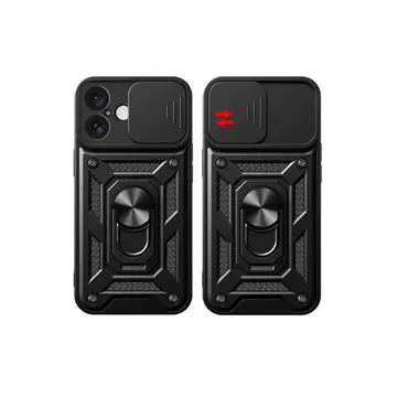 İphone 16 Kılıf Pars Lens Yüzüklü Silikon - Kırmızı