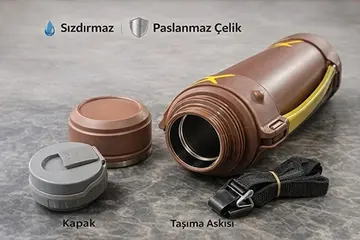 Mszm 1600 Ml Çift Katmanlı Vakumlu Paslanmaz Çelik Termos