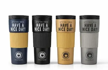 600 Ml Have A Nice Day" 600 Ml Çift Katmanlı Paslanmaz Çelik Termos Mug