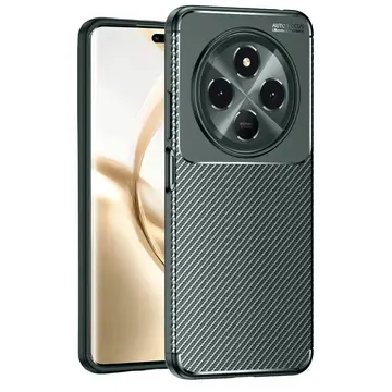 Tecno Spark 30c Kılıf Auto Focus Karbon Kapak - Koyu Yeşil