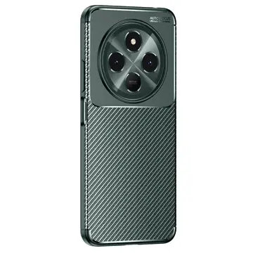 Tecno Spark 30c Kılıf Auto Focus Karbon Kapak - Koyu Yeşil