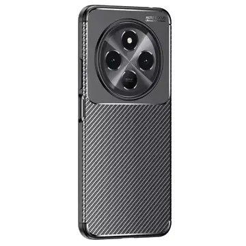 Tecno Spark 30 Kılıf Auto Focus Karbon Kapak - Siyah
