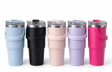 900 Ml Taşıma Kulplu Paslanmaz Çelik Termos Mug - Vakumlu Isı Yalıtımlı Bardak