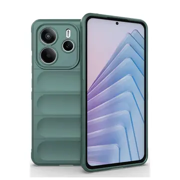 Xiaomi Redmi Note 14 4g Kılıf Optimum Silikon - Koyu Yeşil