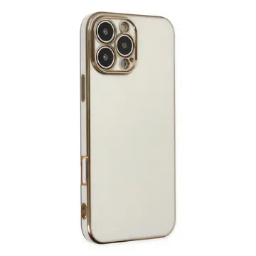 İphone 16 Pro Max Kılıf Volet Silikon - Beyaz