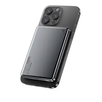 Pw560 10.000 Mah Dijital Göstergeli 20w Type-c Ve 15w Kablosuz Şarj Pd Hızlı Şarj Magsafe Powerbank - Titanyum