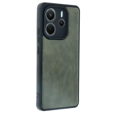 Xiaomi Redmi Note 14 4g Kılıf Aras Deri Kapak - Koyu Yeşil