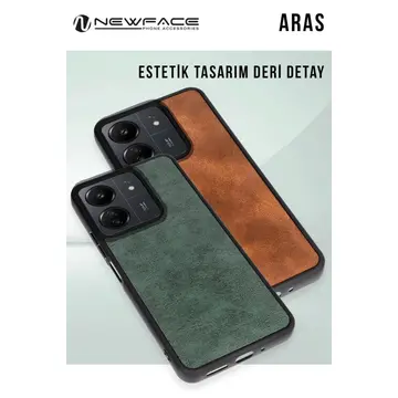 Xiaomi Redmi Note 14 4g Kılıf Aras Deri Kapak - Koyu Yeşil