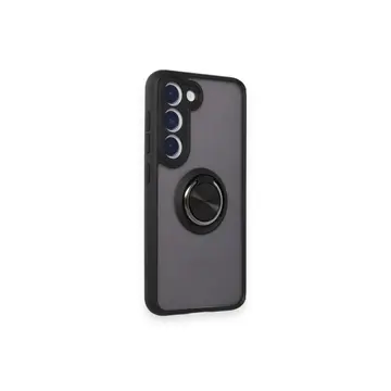 Samsung Galaxy S24 Fe Kılıf Montreal Yüzüklü Silikon Kapak - Siyah