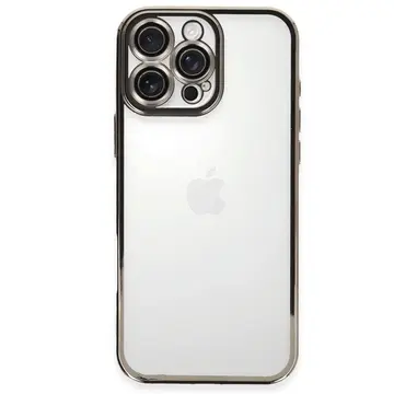 İphone 16 Pro Max Kılıf Razer Lensli Silikon - Titanyum Gri