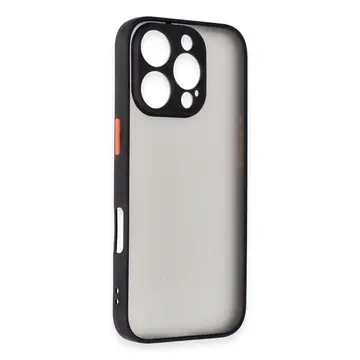 İphone 16 Pro Kılıf Montreal Silikon Kapak - Siyah