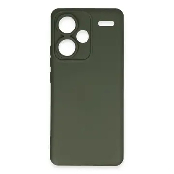 Xiaomi Redmi Note 13 Pro Plus Kılıf Nano İçi Kadife Silikon - Koyu Yeşil