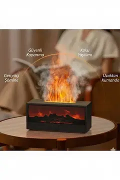 A4 Şömine Esintili Aromaterapi Difüzörü Ultrasonik Hava Nemlendici