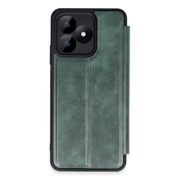 Realme Note 50 4g Kılıf Flip Cover - Koyu Yeşil