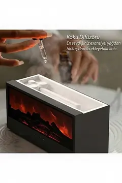A4 Şömine Esintili Aromaterapi Difüzörü Ultrasonik Hava Nemlendici