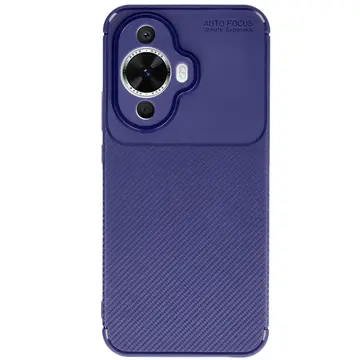 Huawei Nova 12s Kılıf Auto Focus Karbon Kapak - Lacivert