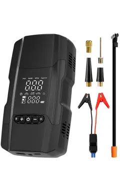 Şarjlı 10.000 Mah Akıllı Dijital Lastik Şişirme Pompası – 150 Psı | 12v Akü Destekli
