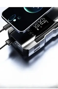 Şarjlı 10.000 Mah Akıllı Dijital Lastik Şişirme Pompası – 150 Psı | 12v Akü Destekli