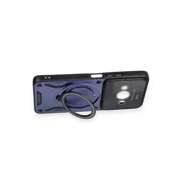 Xiaomi Poco C61 Kılıf Joy Lens Standlı Kapak - Mor