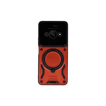Xiaomi Poco C61 Kılıf Joy Lens Standlı Kapak - Kırmızı