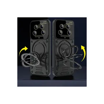 Xiaomi Mi 14 Ultra Kılıf Joy Lens Standlı Kapak - Kırmızı