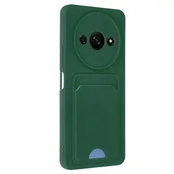 Xiaomi Redmi A3 4g Kılıf Kelvin Kartvizitli Silikon - Koyu Yeşil
