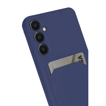 Samsung Galaxy S24 Fe Kılıf Kelvin Kartvizitli Silikon - Lacivert