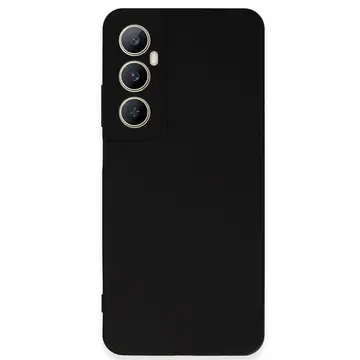 Realme C65 Kılıf First Silikon - Siyah