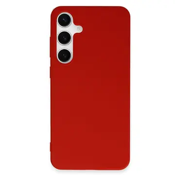 Samsung Galaxy S24 Plus Kılıf First Silikon - Kırmızı