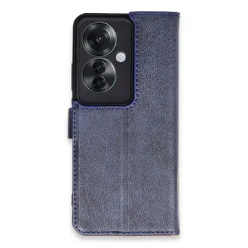 Oppo Reno 11f Kılıf Trend S Plus Kapaklı Kılıf - Lacivert