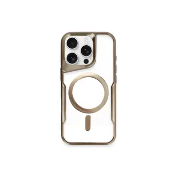 İphone 14 Pro Max Kılıf Boyi Magsafe Silikon Kapak - Kahverengi