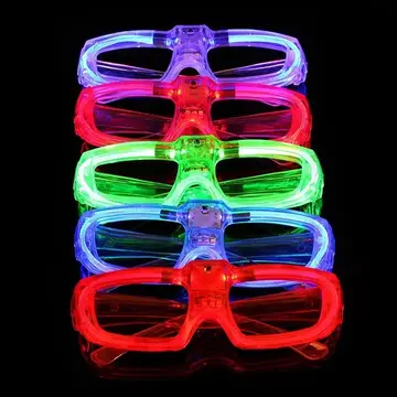 Kırmızı Led Işıklı Parti Gözlüğü 3 Modlu – Glow  Gece Eğlence Gözlüğü