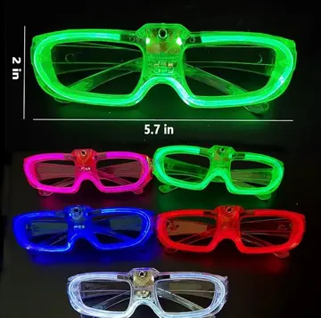 Kırmızı Led Işıklı Parti Gözlüğü 3 Modlu – Glow  Gece Eğlence Gözlüğü