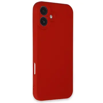 İphone 16 Plus Kılıf First Silikon - Kırmızı