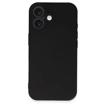 İphone 16 Plus Kılıf Nano İçi Kadife Silikon - Siyah