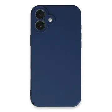 İphone 16 Plus Kılıf Nano İçi Kadife Silikon - Lacivert