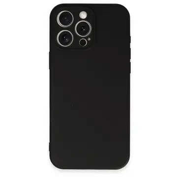 İphone 16 Pro Kılıf Nano İçi Kadife Silikon - Siyah