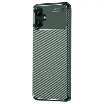 Samsung Galaxy A06 Kılıf Auto Focus Karbon Kapak - Koyu Yeşil
