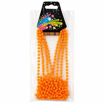 Neon Sarı Boncuk Kolye 80 Cm – Retro 80’ler 90’lar Parti Aksesuarı