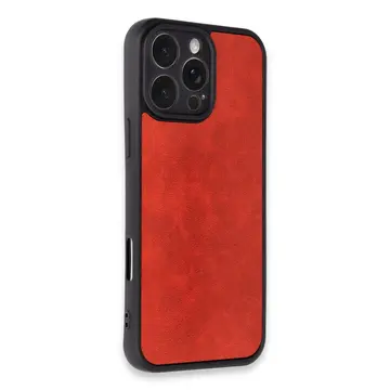 İphone 16 Pro Max Kılıf Aras Deri Kapak - Kırmızı