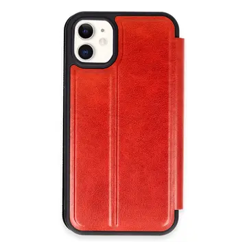 İphone 11 Kılıf Flip Cover - Kırmızı
